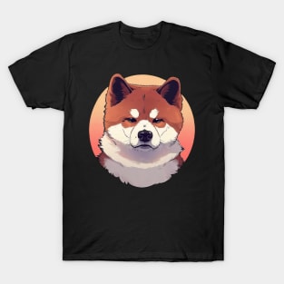 Akita inu retro dog T-Shirt